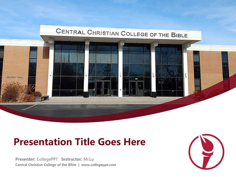 Central Christian College of the Bible Course/Courseware Creation PPT Template4:3 ratio PPT effect preview image5