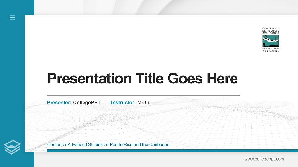 Center for Advanced Studies on Puerto Rico and the Caribbean Thesis Proposal/Graduation Defense PPT Template16:9 ratio PPT effect preview image