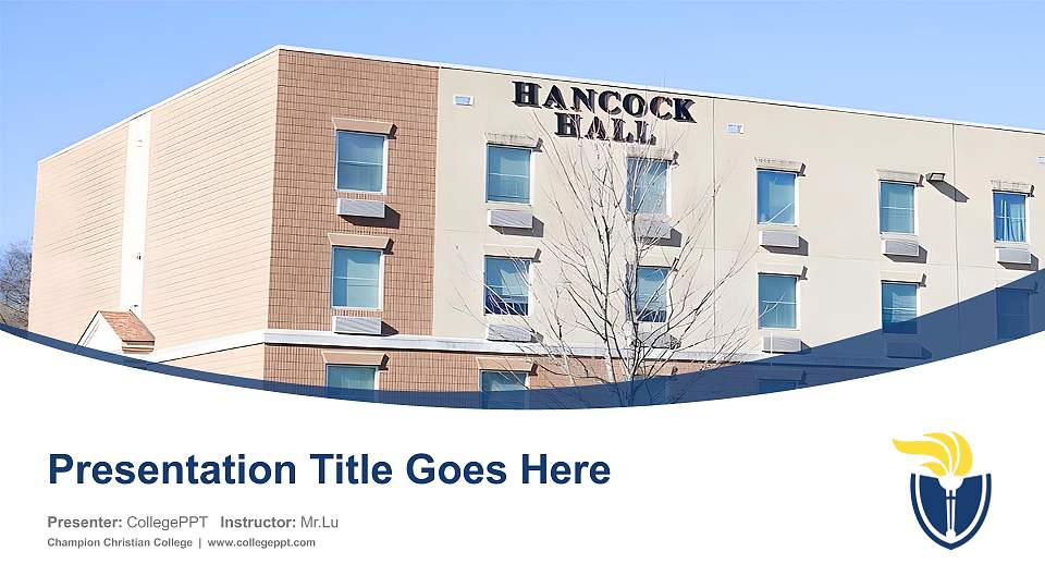 Champion Christian College Course/Courseware Creation PPT Template16:9 ratio PPT effect preview image