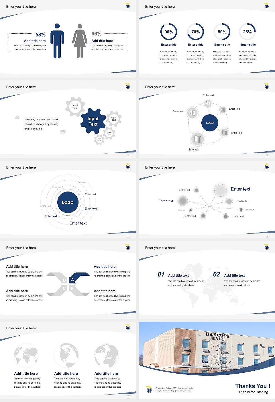 Champion Christian College Course/Courseware Creation PPT Template16:9 ratio PPT effect preview image4
