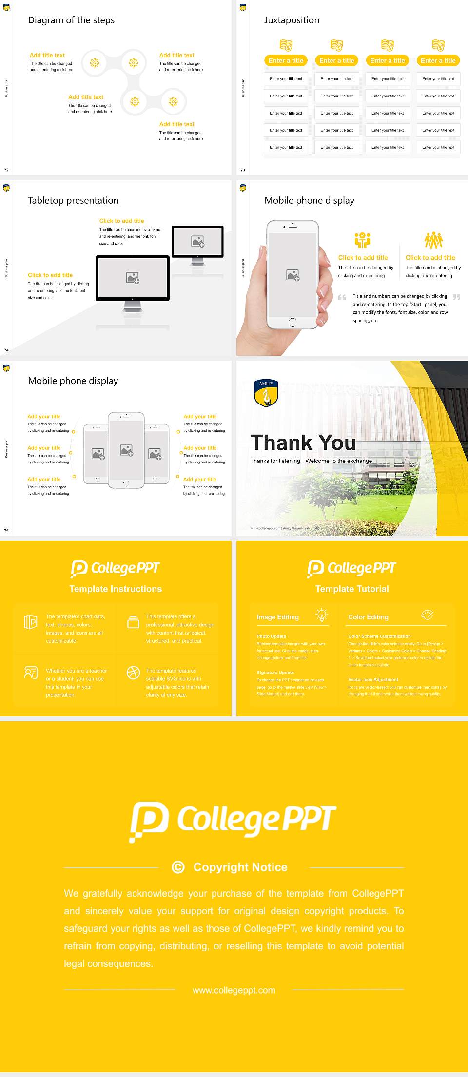 Amity University (Punjab) Competition/Entrepreneurship Contest PPT Template4:3 ratio PPT effect preview image9