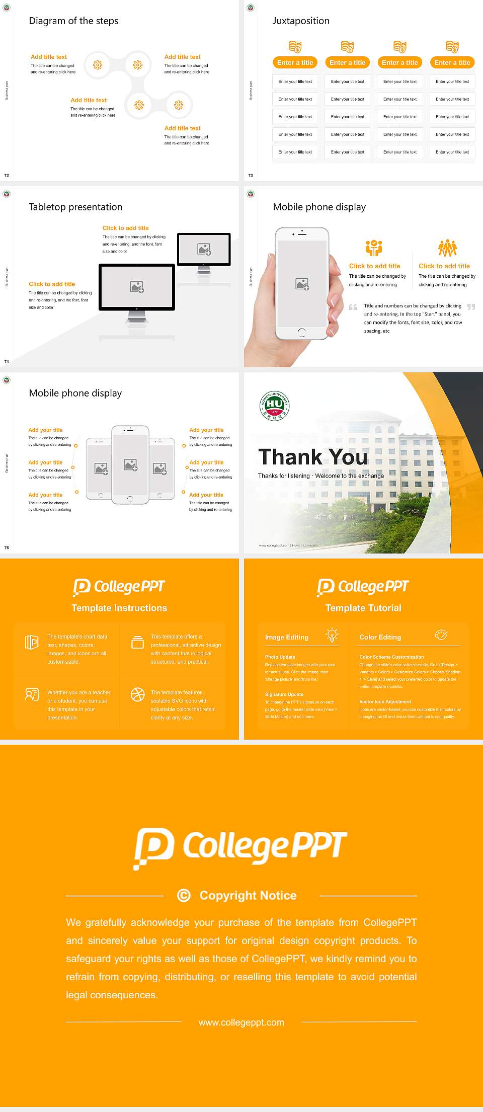 Howon University Competition/Entrepreneurship Contest PPT Template4:3 ratio PPT effect preview image9