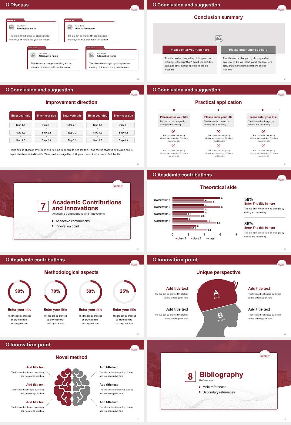 Centenary College of Louisiana Graduation Thesis Defense PPT Template16:9 ratio PPT effect preview image6