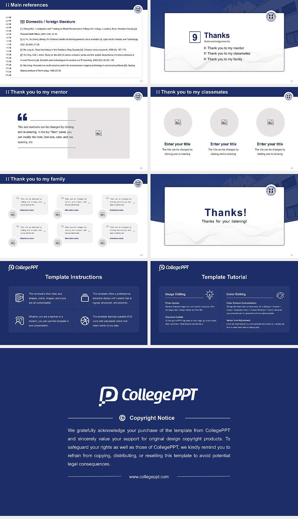 Calvin University Graduation Thesis Defense PPT Template16:9 ratio PPT effect preview image7