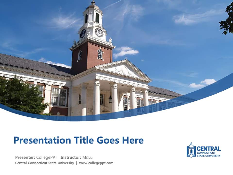 Central Connecticut State University Course/Courseware Creation PPT Template4:3 ratio PPT effect preview image5