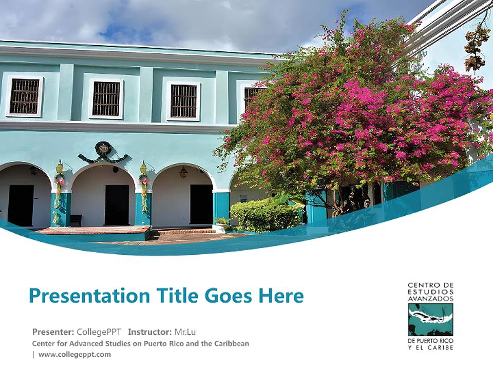 Center for Advanced Studies on Puerto Rico and the Caribbean Course/Courseware Creation PPT Template4:3 ratio PPT effect preview image5