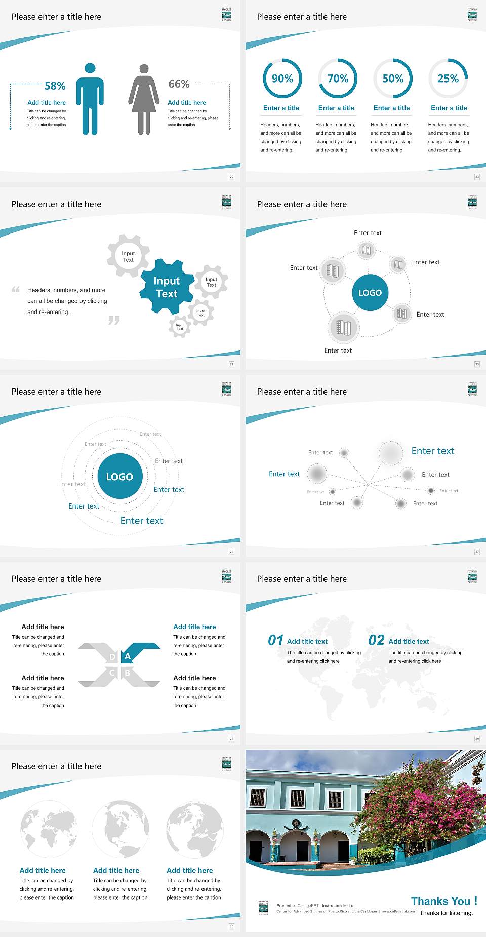 Center for Advanced Studies on Puerto Rico and the Caribbean Course/Courseware Creation PPT Template4:3 ratio PPT effect preview image4