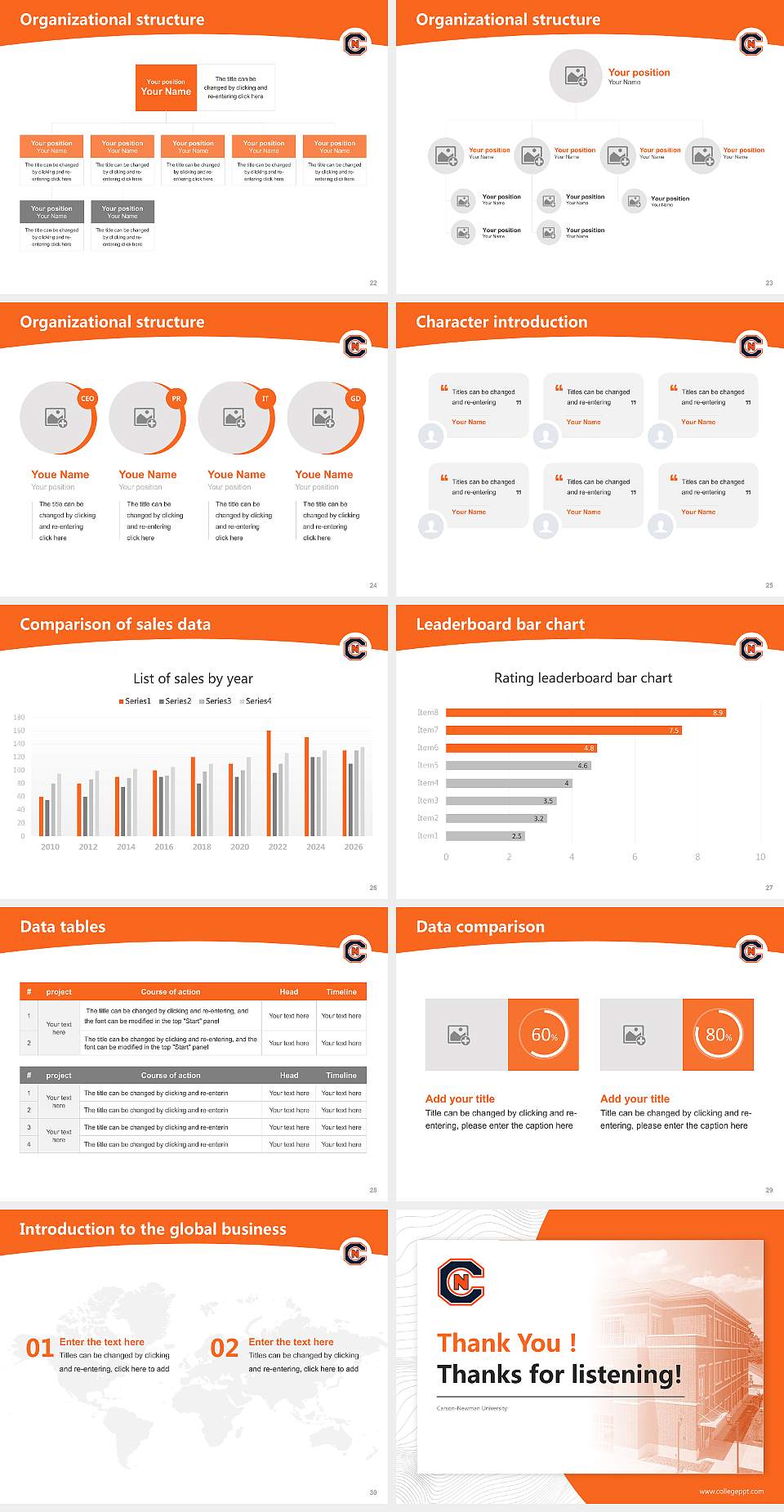 Carson-Newman University Academic Presentation/Research Findings Report PPT Template4:3 ratio PPT effect preview image4