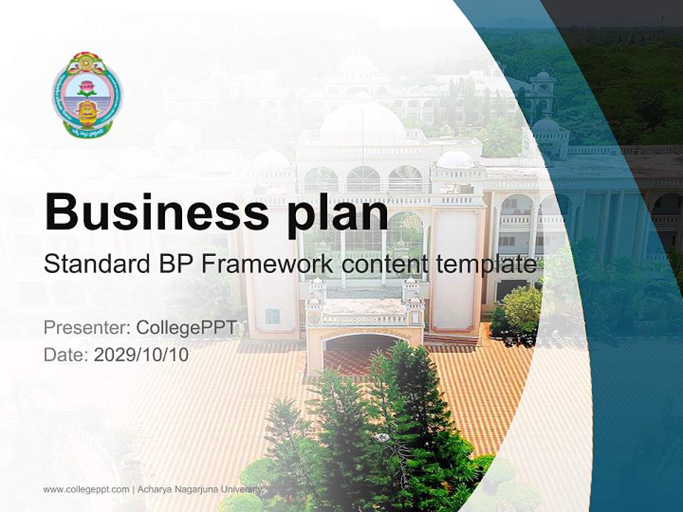 Acharya Nagarjuna University Competition/Entrepreneurship Contest PPT Template4:3 ratio PPT effect preview image9