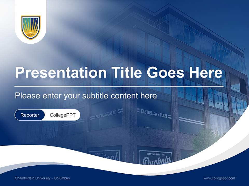 Chamberlain University – Columbus Lecture Sharing and Networking Event PPT Template4:3 ratio PPT effect preview image4