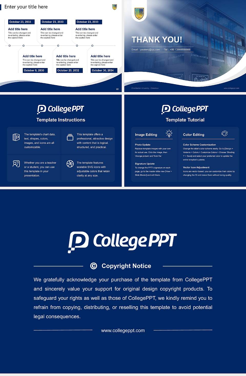 Chamberlain University – Columbus Lecture Sharing and Networking Event PPT Template4:3 ratio PPT effect preview image4