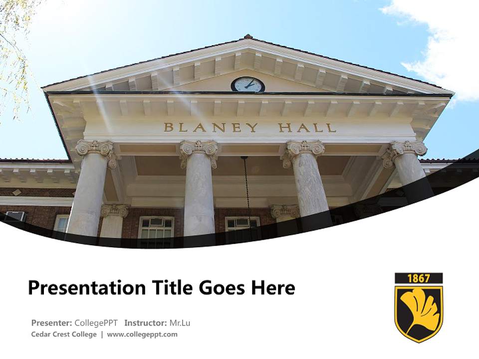 Cedar Crest College Course/Courseware Creation PPT Template4:3 ratio PPT effect preview image5