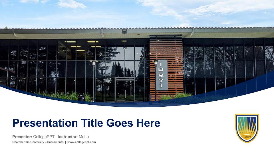 Chamberlain University – Sacramento Course/Courseware Creation PPT Template16:9 ratio PPT effect preview image