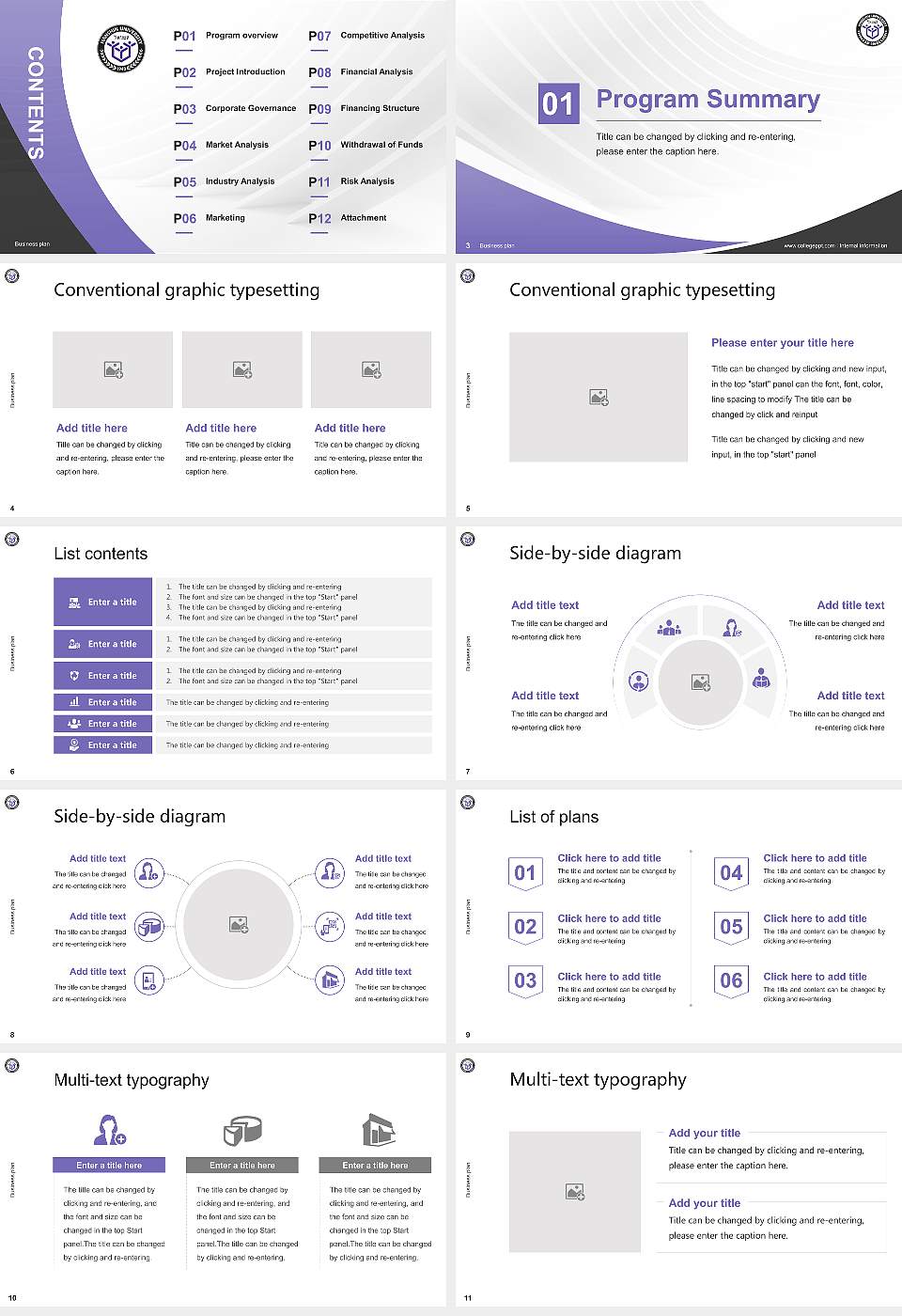 Hanshin University Competition/Entrepreneurship Contest PPT Template16:9 ratio PPT effect preview image2