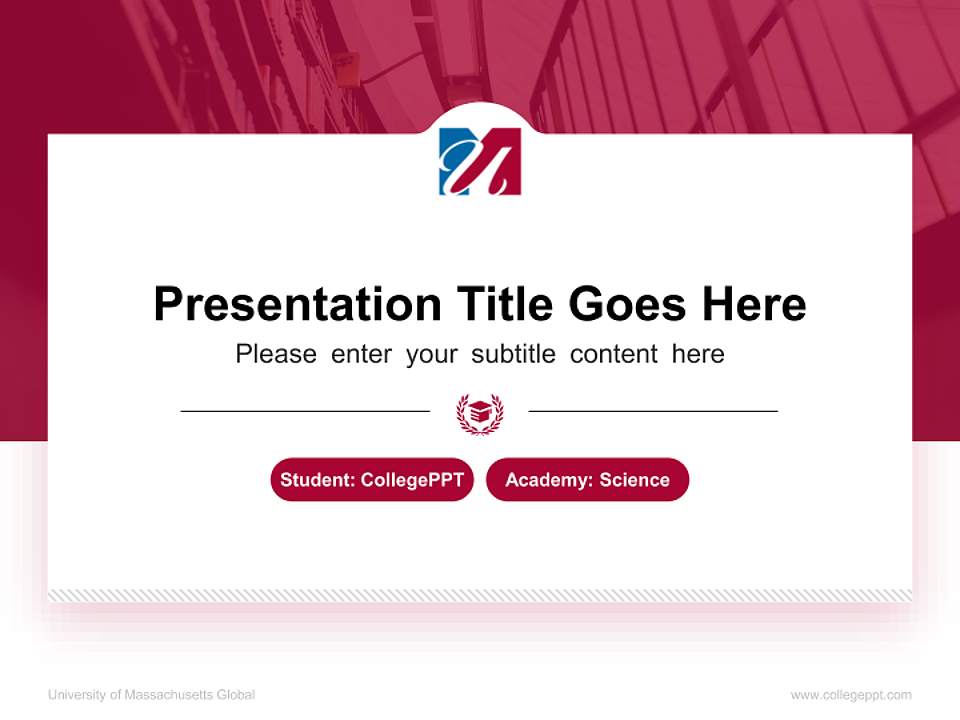 University of Massachusetts Global National Scholarship Defense PPT Template4:3 ratio PPT effect preview image4