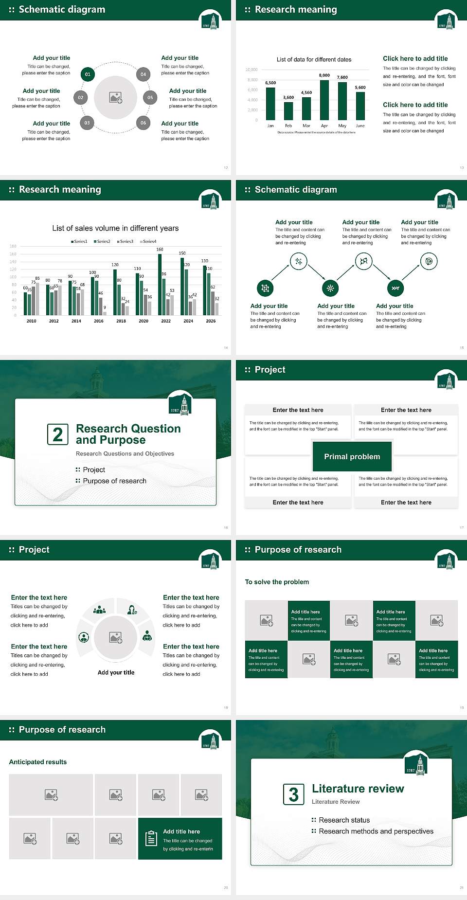 Castleton University Graduation Thesis Defense PPT Template4:3 ratio PPT effect preview image3