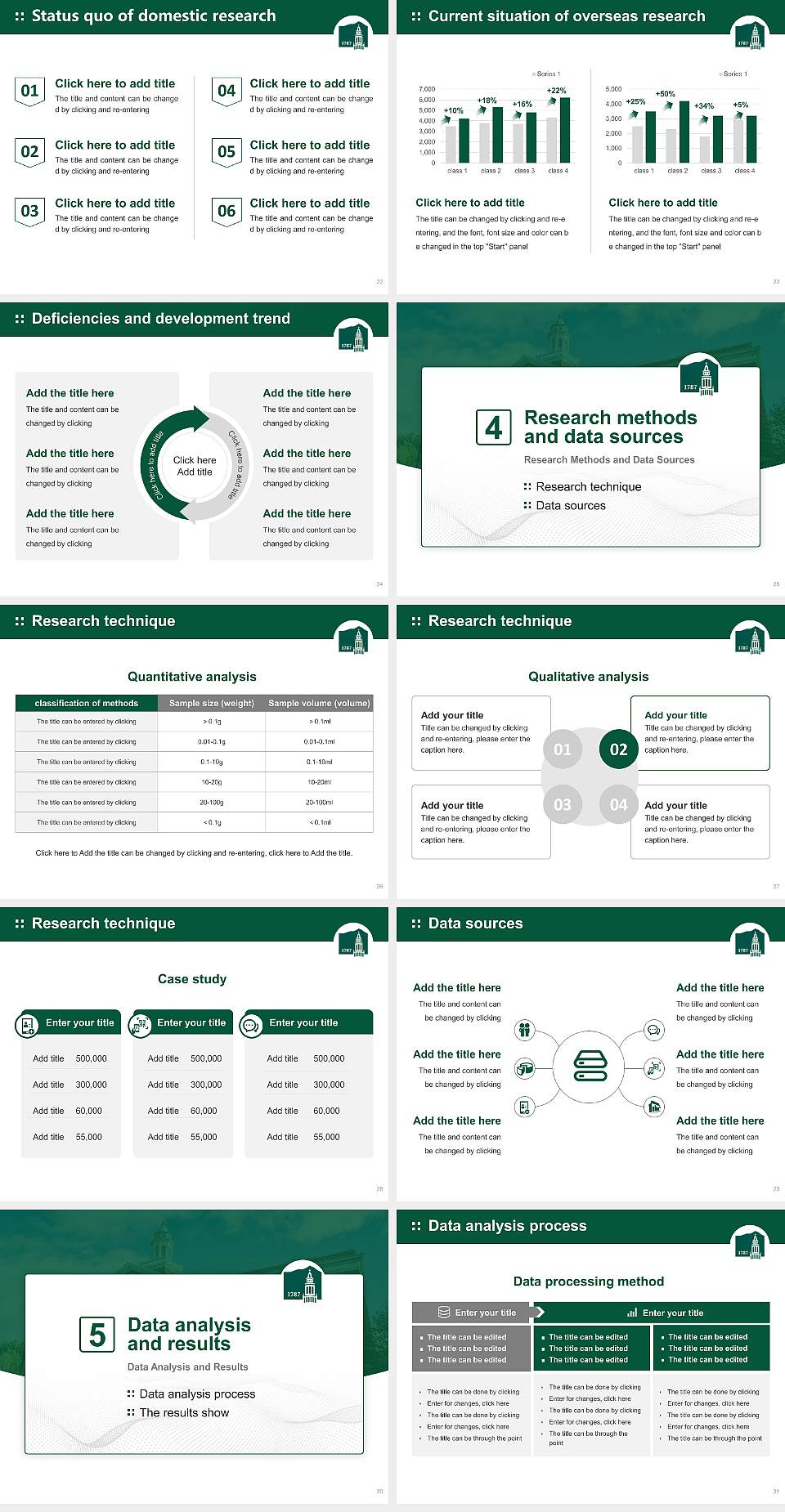 Castleton University Graduation Thesis Defense PPT Template4:3 ratio PPT effect preview image4