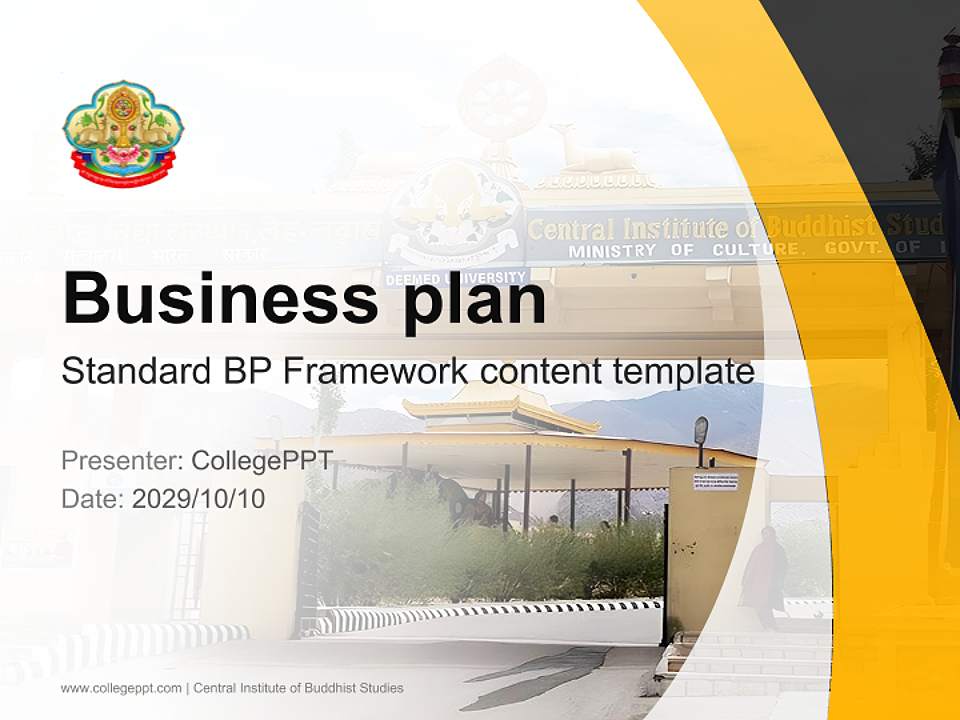 Central Institute of Buddhist Studies Competition/Entrepreneurship Contest PPT Template4:3 ratio PPT effect preview image9