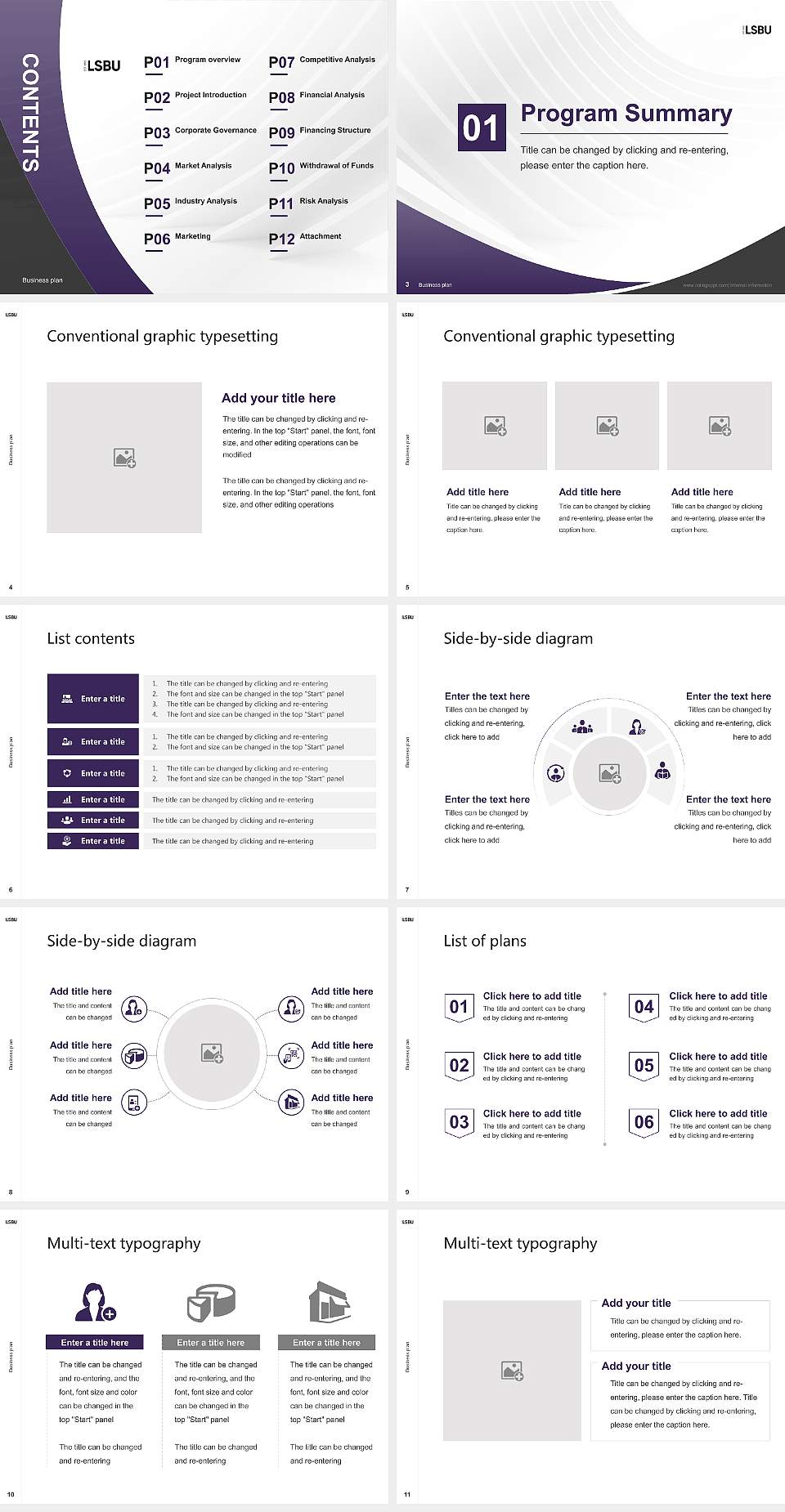 London South Bank University Competition/Entrepreneurship Contest PPT Template4:3 ratio PPT effect preview image2