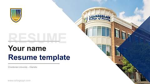 Chamberlain University – Charlotte Resume PPT Template