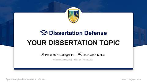 Chamberlain University – Houston Graduation Thesis Defense PPT Template
