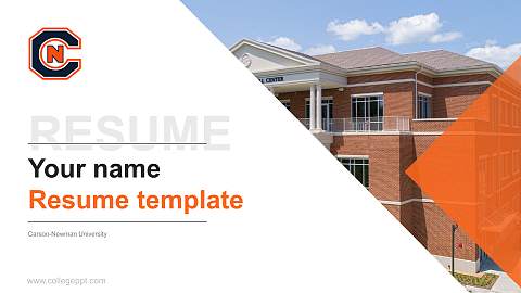 Carson-Newman University Resume PPT Template