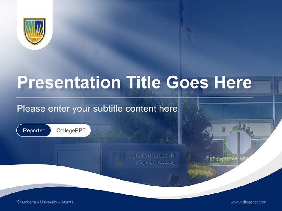 Chamberlain University – Atlanta Lecture Sharing and Networking Event PPT Template4:3 ratio PPT effect preview image4