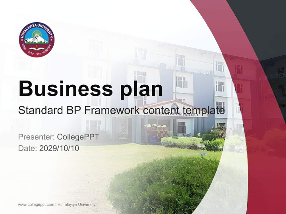 Himalayiya University Competition/Entrepreneurship Contest PPT Template4:3 ratio PPT effect preview image9