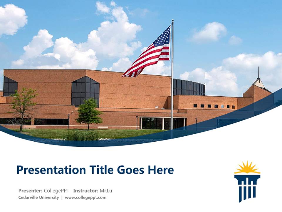 Cedarville University Course/Courseware Creation PPT Template4:3 ratio PPT effect preview image5