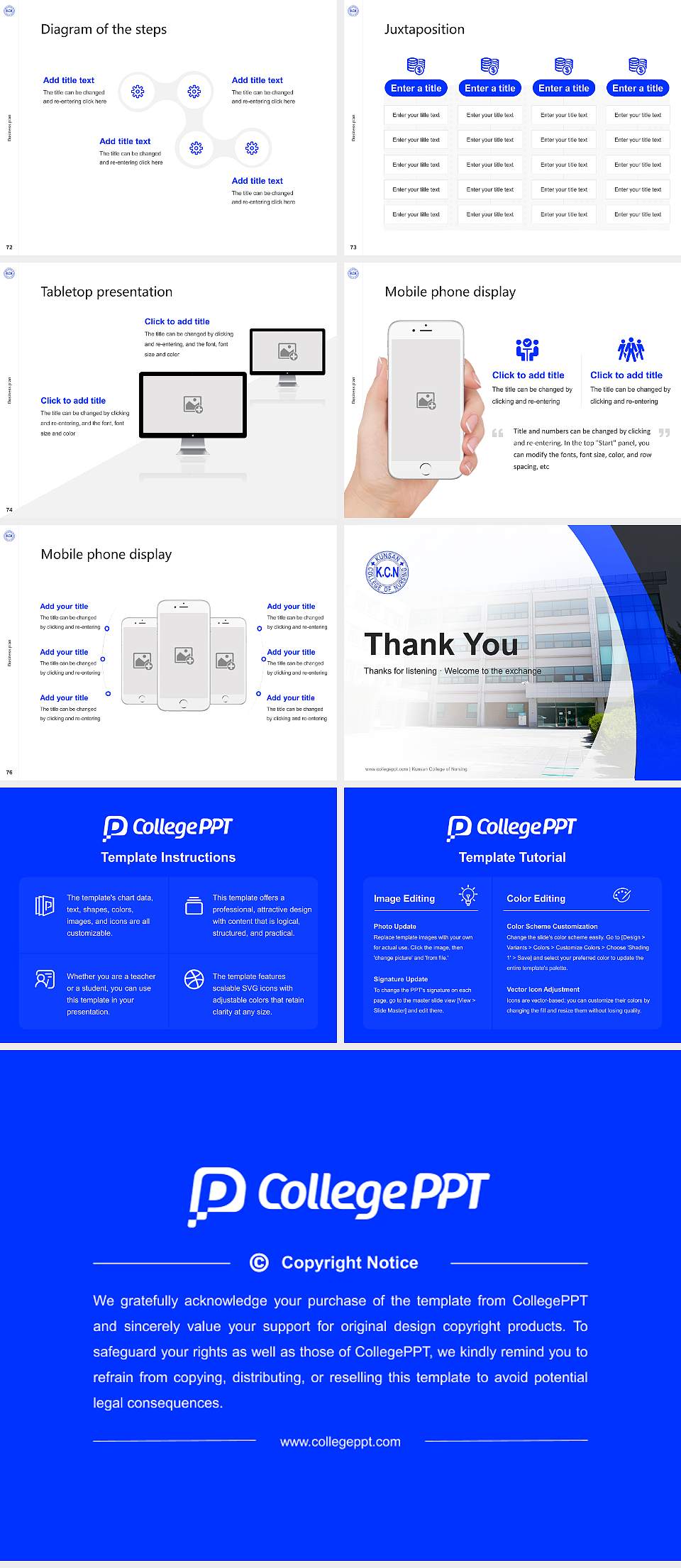 Kunsan College of Nursing Competition/Entrepreneurship Contest PPT Template4:3 ratio PPT effect preview image9
