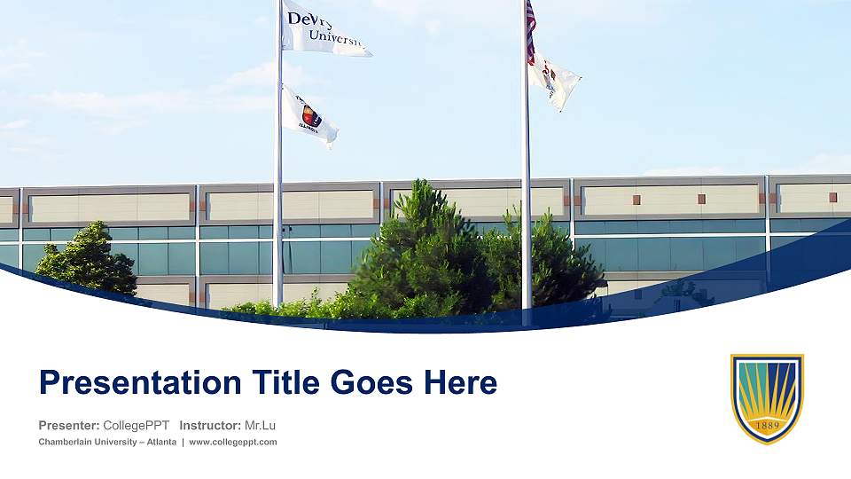 Chamberlain University – Atlanta Course/Courseware Creation PPT Template16:9 ratio PPT effect preview image