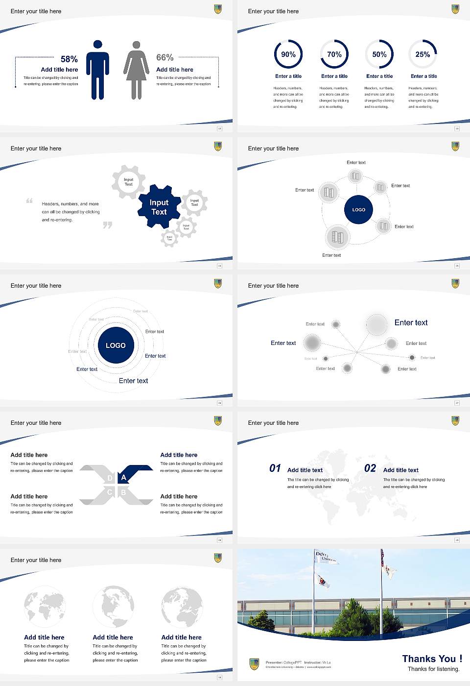 Chamberlain University – Atlanta Course/Courseware Creation PPT Template16:9 ratio PPT effect preview image4
