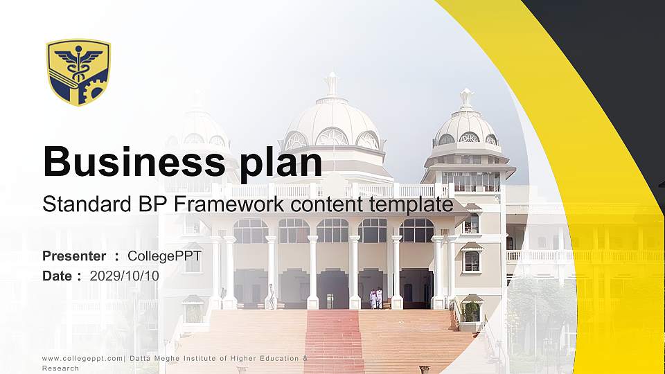 Datta Meghe Institute of Higher Education & Research Competition/Entrepreneurship Contest PPT Template16:9 ratio PPT effect preview image
