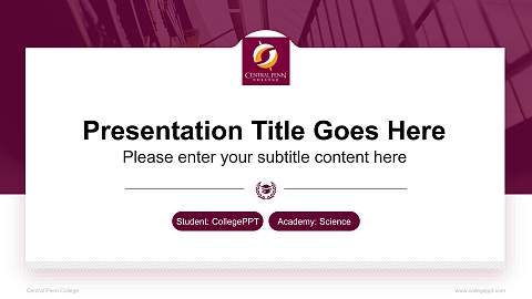 Central Penn College National Scholarship Defense PPT Template