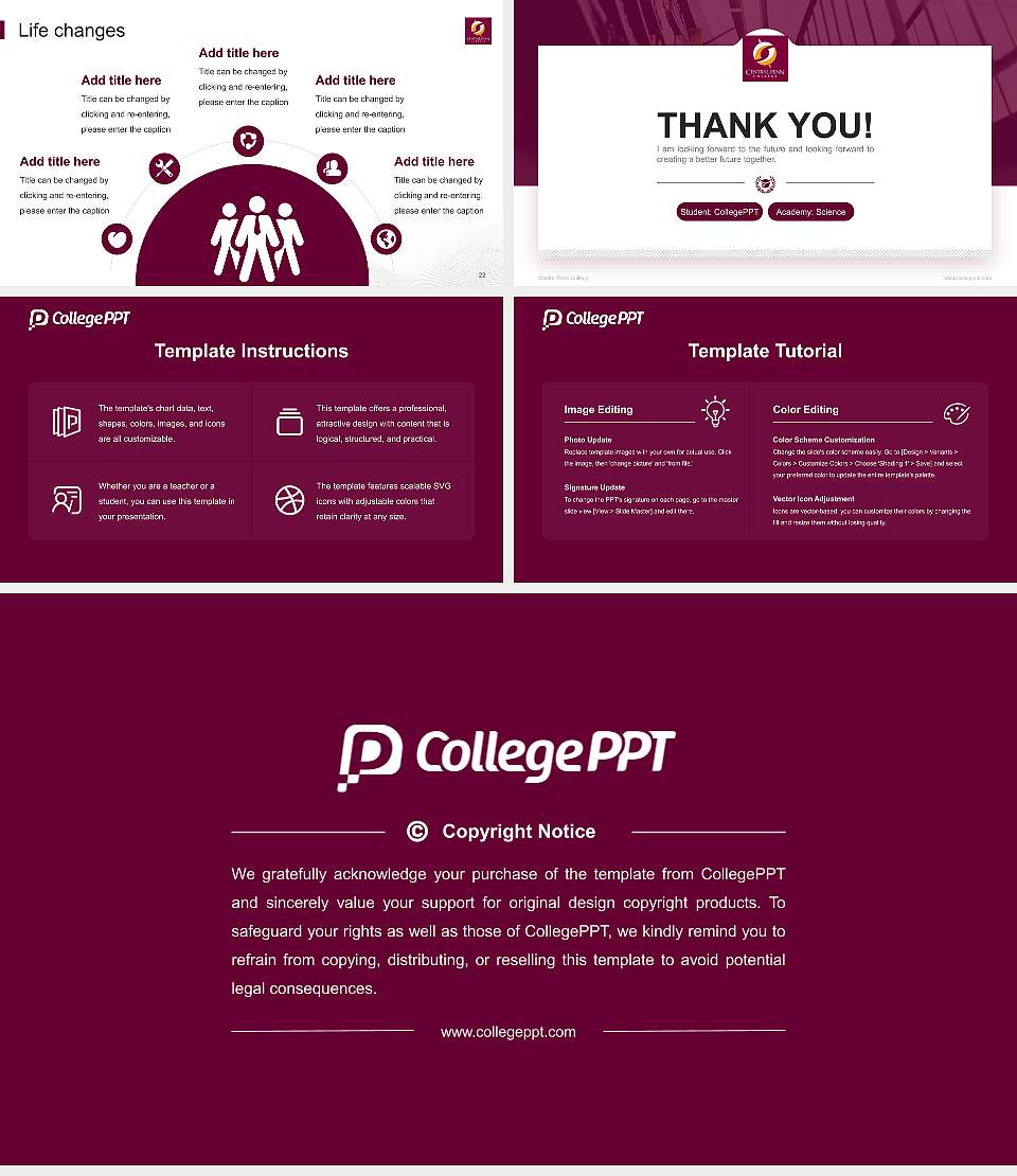 Central Penn College National Scholarship Defense PPT Template16:9 ratio PPT effect preview image4