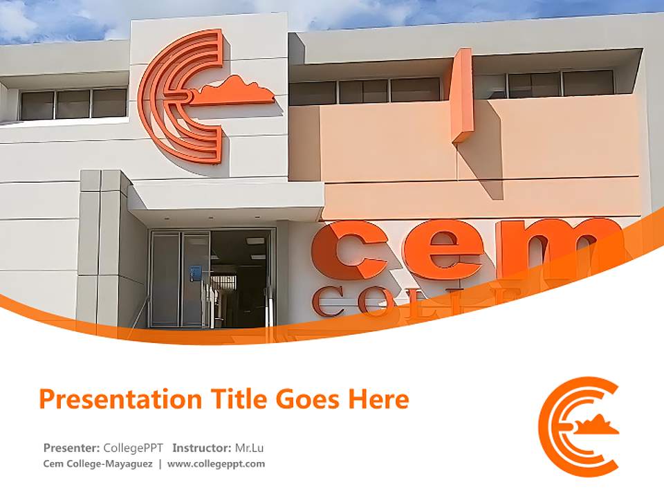 Cem College-Mayaguez Course/Courseware Creation PPT Template4:3 ratio PPT effect preview image5