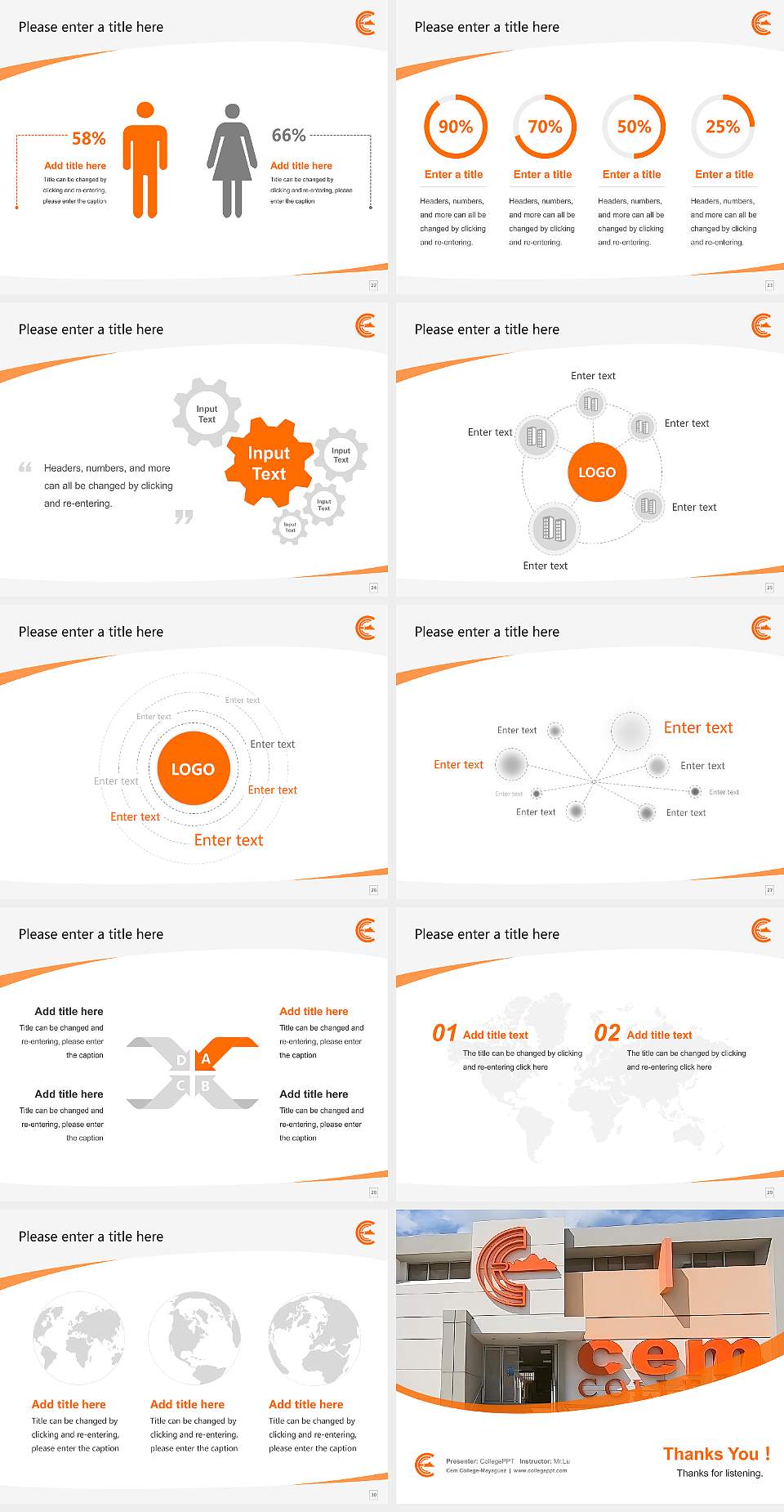 Cem College-Mayaguez Course/Courseware Creation PPT Template4:3 ratio PPT effect preview image4
