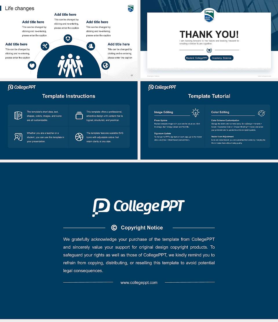 Champlain College National Scholarship Defense PPT Template16:9 ratio PPT effect preview image4