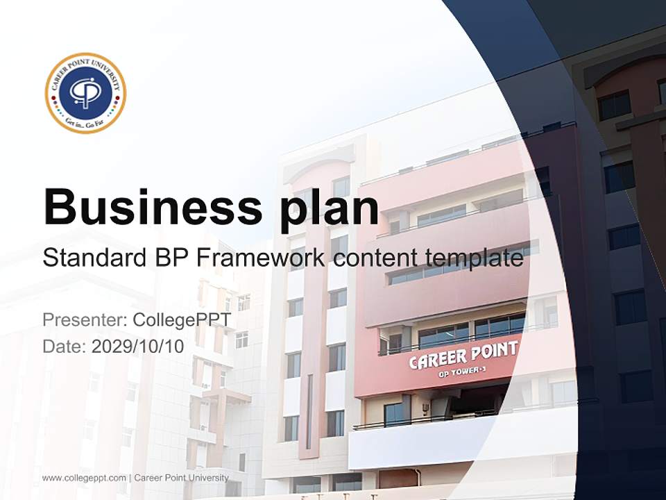 Career Point University Competition/Entrepreneurship Contest PPT Template4:3 ratio PPT effect preview image9