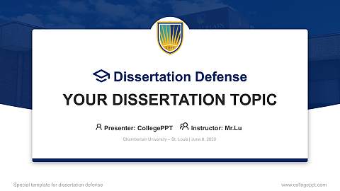 Chamberlain University – St. Louis Graduation Thesis Defense PPT Template
