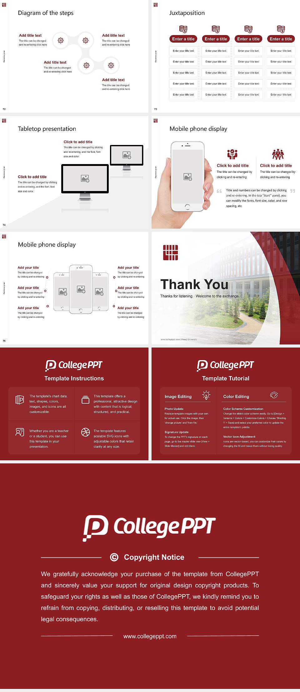 Himeji University Competition/Entrepreneurship Contest PPT Template4:3 ratio PPT effect preview image9