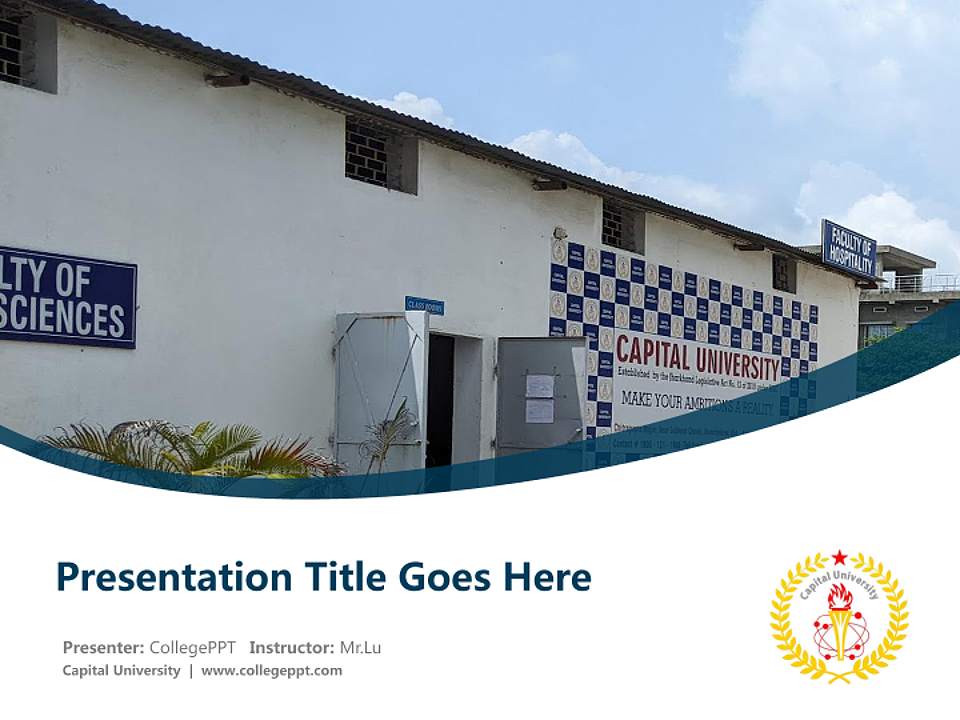 Capital University Course/Courseware Creation PPT Template4:3 ratio PPT effect preview image5