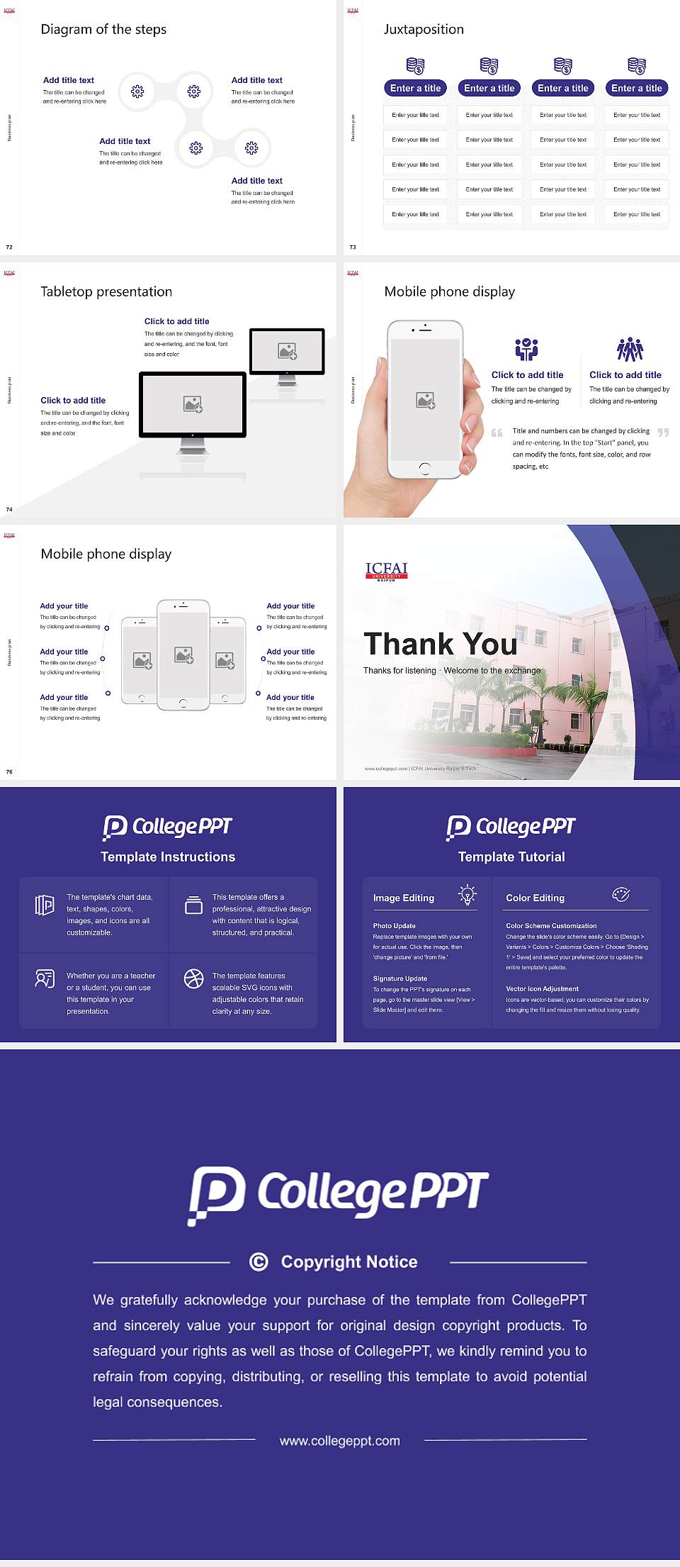 ICFAI University Raipur B.Tech Competition/Entrepreneurship Contest PPT Template4:3 ratio PPT effect preview image9