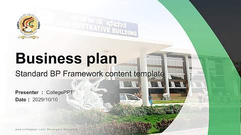 Davangere University Competition/Entrepreneurship Contest PPT Template