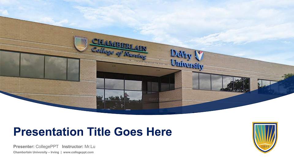 Chamberlain University – Irving Course/Courseware Creation PPT Template16:9 ratio PPT effect preview image