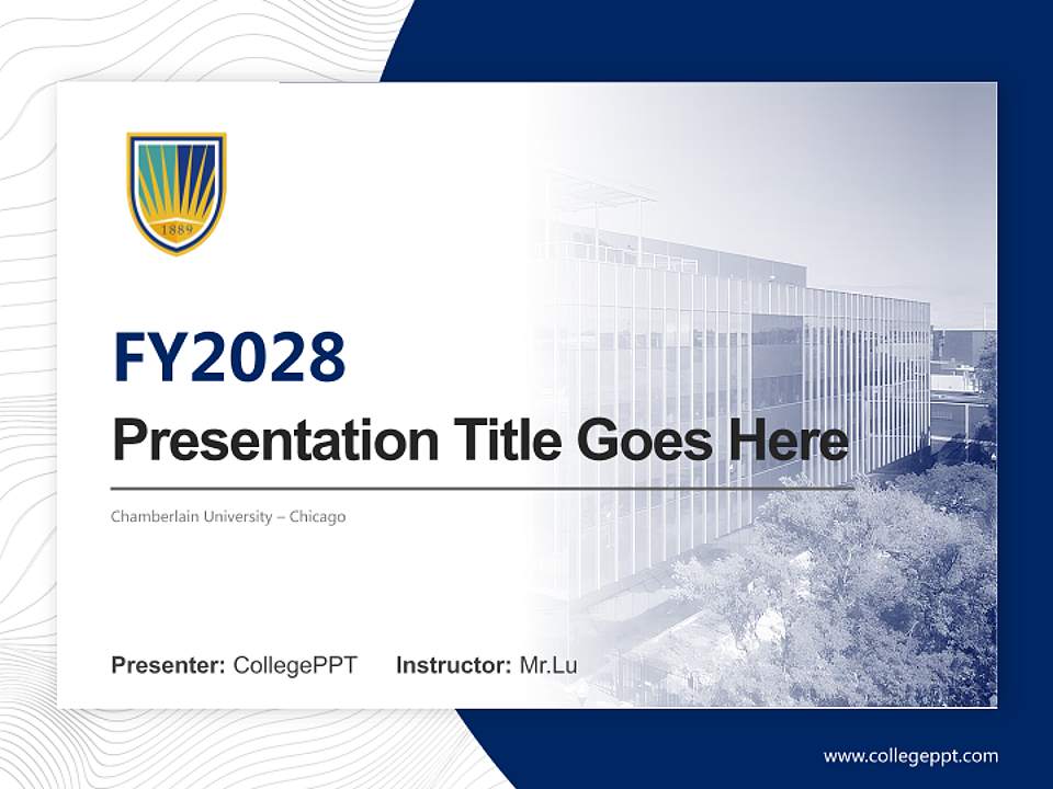 Chamberlain University – Chicago Academic Presentation/Research Findings Report PPT Template4:3 ratio PPT effect preview image5