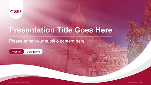 Central Washington University Lecture Sharing and Networking Event PPT Template