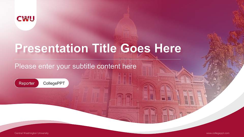 Central Washington University Lecture Sharing and Networking Event PPT Template16:9 ratio PPT effect preview image