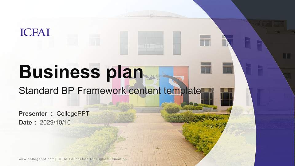 ICFAI Foundation for Higher Education Competition/Entrepreneurship Contest PPT Template16:9 ratio PPT effect preview image