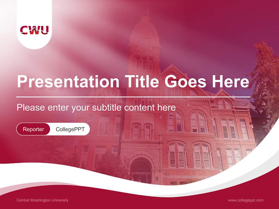 Central Washington University Lecture Sharing and Networking Event PPT Template4:3 ratio PPT effect preview image4